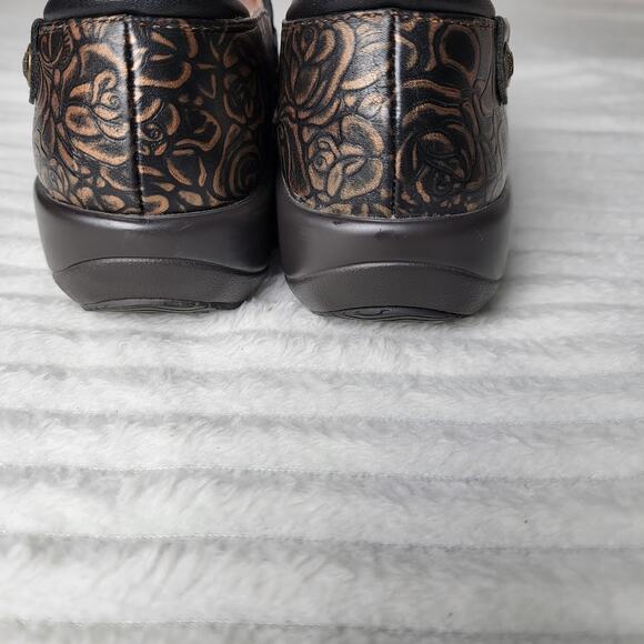 Alegria PG Lite Floral Clogs EU36 US 7 Slip Resistant Leather Nurse Work Teacher - Picture 5 of 11